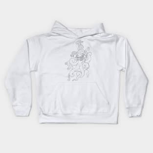 Octopussy (Black) Kids Hoodie